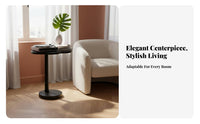 Puffy-Shaped Pedestal Table Movable Household Furniture Space Saving for Bedroom
