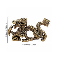 Chinese Astrological Brass Figurine Detailed Craftsmanship Brass Chinese Astrological Statue Thoughtful Gift Vintage Animal Desk Decor for Office