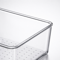Clear Acrylic Drawer Organizer for Makeup, Desktop Storage Set for Women, Stackable Box with Polka Dot Tray