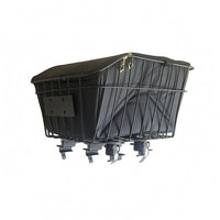 Quick-Release Bike Basket Rounded Rim Rear Bike Basket Black for Shopping Rides