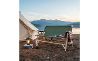 Portable Folding Loveseat Foldable Design Double Folding Chair Stable Structure Two-Person Camp Bench for Couples, Camping, Picnic, Backyard