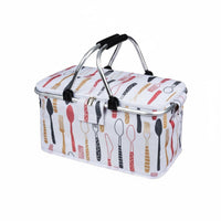 Sturdy Construction Collapsible Insulated Picnic Basket Easy to Clean Large Capacity Thermal Tote for Camping