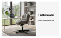Upholstered rotate Stool Height Adjustable Office Chair for Bedroom, Teens