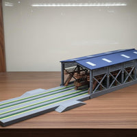 N Building Kit Bi-Color-Color Process N Train Maintenance Shed DIY Assembly 3D Printed Railway Maintenance Facility for Hobbyists