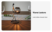 Metal Candle Holder Creative Design Table Centerpiece Candlestick Vintage
