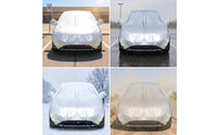 Reflective Half Car Cover Aluminum-Film Car Top Cover Weather-Resistant Safeguarding for Driveway