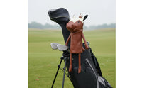 Horse Headcover PU Leather Driver Head Headcover Guarding Links Wood Cover for Golfers