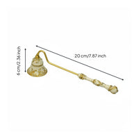 Enamel Finish Candle Snuffer Rhinestone Inlaid Long Handle Candle Snuffer Elegant Design Wick Extinguishing Tool Great Gift For