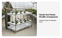 Multi-Tier Adjustable Plant Shelf Floor-Standing Tiered Display Rack Modern Design floral Pot Holder for Gardeners, Homeowners, Indoor, Balcony, Patio