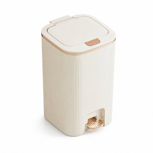 Trash Can with Foot Pedal Hands-Effortless Wastebasket Long-Lasting for Bathroom