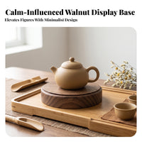 Low-Profile Walnut Display Base