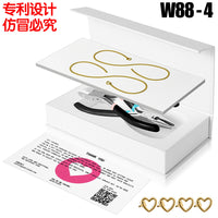 DIY永恒情侣手链套装316L不锈钢双链配925银4锁扣W88-4情侣款