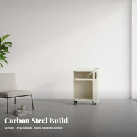 2-Tier Rolling Side Table Multi-Functional 2-Tier Rolling Table space-efficient Design