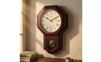 Roman Numerals Chinese-Style Wall Clock Resin Body Antique Wall Clock Hush-Quiet Movement Home Decor Vintage for Office