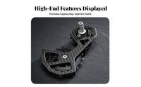 Rear Derailleur Guide Wheels Lightweight Rear Derailleur Pulley Wheel CNC Machined Oversized Pulley Wheel System for Bike Racers, Biking Enthusiasts