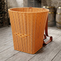 Basket Backpack Wicker Woven Backpack Basket Rustic for Foragers