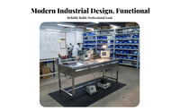 Lab Work Table with Drawers Heavy Duty Stainless Steel Table with Drawers Anti Stainless Steel Desk for Workshop Cleanroom, Warehouse