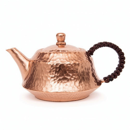 Copper Teapot Compact Tea Pot with Handle Traditional for Collectors