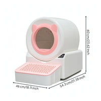Self-Cleaning Cat Litter Box Enclosed Automatic Cat Litter Box Pet Supplies Electric Handsfree-of-Charge for Cats, Apartments