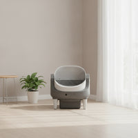 App-Controlled Smart Litter Box with Waste Drawer Open-Top Self-Cleaning Litter Box Scoopwithout Pet Supply for Indoor, Living Room