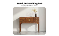 Long Narrow Altar Table New Chinese Appearance Narrow Hall Table Table Retro Artistic Modern Minimalist Design for Hallway