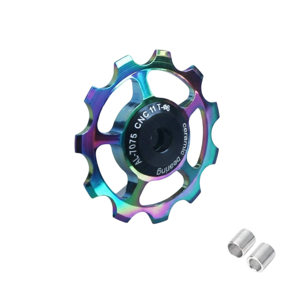 Rear Derailleur Pulley Wheel Lightweight Ceramic Bearing Guide Wheel Aluminumuminum Uminum Derailleur Pulley Long-Lasting Cycle