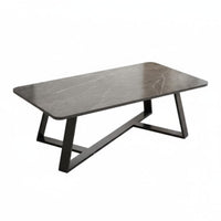 Rectangular Table with Geometric Legs Modern Design Household Furniture Easy to Clean Sturdy Construction for Interior Designers