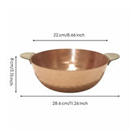 Induction Copper Pot Thickened Wall Hammered Copper Pot Easy to Clean for Restaurant