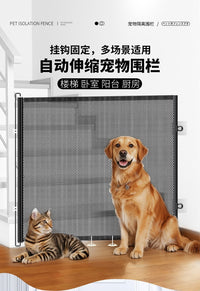 Portable Folding Pet Dog Fence, No-Drill Cat Barrier, Mesh Screen