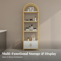 Cosmetic Display Rack Large Capacity Multi-Tier Etagere Versatile Use Arched Display Shelf for Cosmetic Experts, Retailers, Retail Store, Boutique