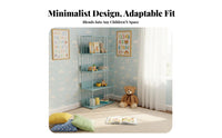 Three-Tier Metal Bar Shelf Even Perimeters Three-Tier Shelving Integrated Unit Space Saving Versatile for Parents
