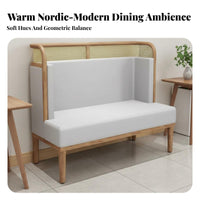 Woven Rear Dining Chair and Table Set Hong Asian Design Square Table and 4 Chairs Modern Design Curved Rear Rest