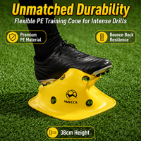 Football Training Equipment, 38cm Agility Cones, Stackable PE Sports Cones for football Training