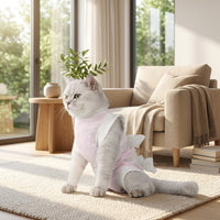 Cat Recovery Suit Post Surgery for Unisex Adult or Kitten, Fastener Closure Suit Post Op, Anti-Lick and Anti-Scratch Casual Style Other Material