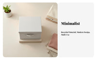 Collapsible Textile Box Portable Textile Storage Bin with Lid Multi-Purpose