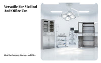 Medical Instrument Cabinet Resistant Stainless Steel Cabinet Rust-Resistant Steel Storage Locker for Pharmacists, Lab Technicians