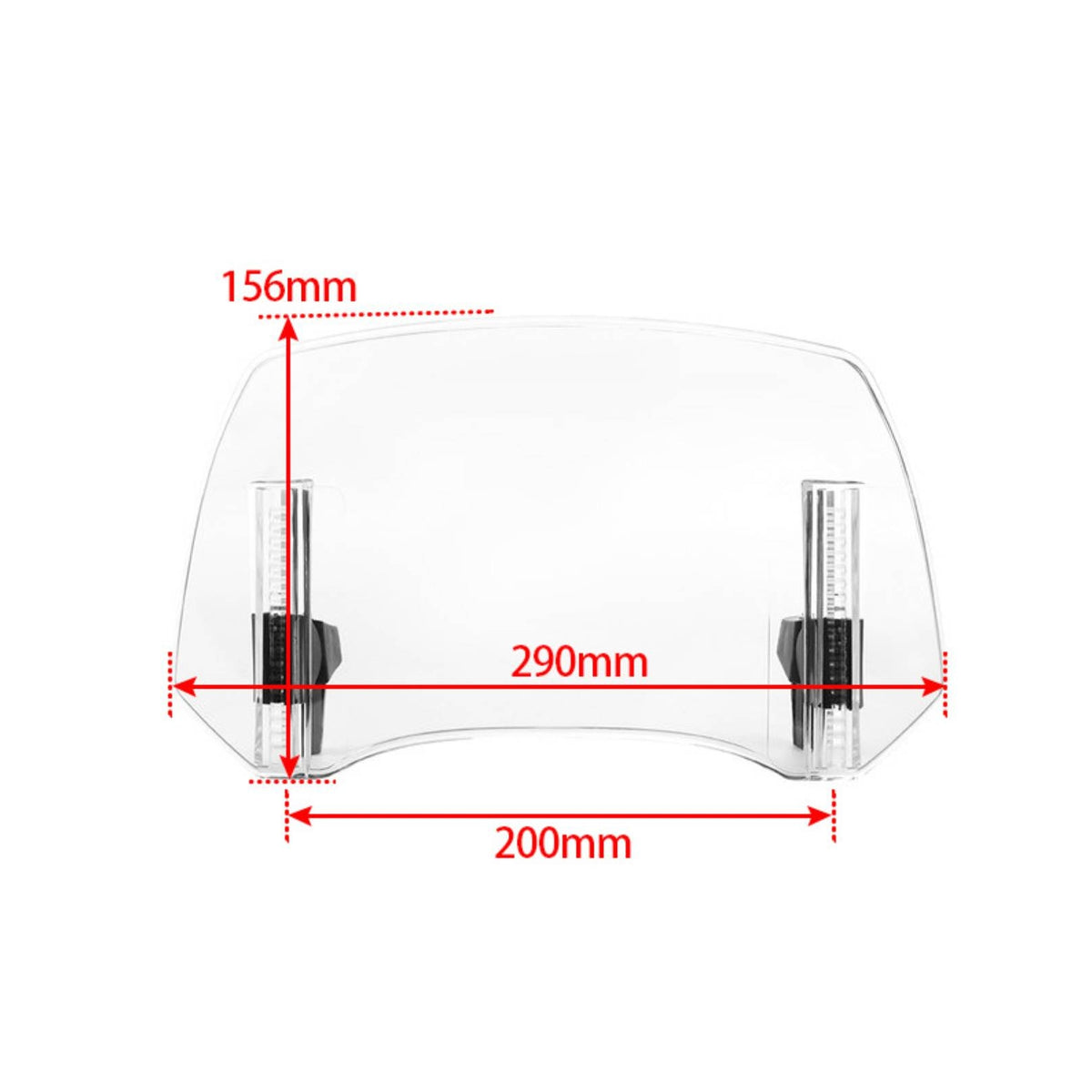 Snap-on Motorcycle Windshield Adjustable Motorcycle Windscreen Transparent Windshield with Mounting Brackets Non-Destructive Installation for Touring Riders