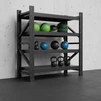 Space Saving Kettlebell Medicine Ball Storage Cart Heavy-Duty Gym Equipment Organizer High Load Capacity Home Gym Storage Rack Sturdy Construction for Personal Trainers, Fitness Studio, Garage
