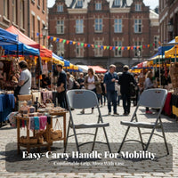 Fold-up Chair with Backrest Handle No Assembly Required Collapsible Camp Chair