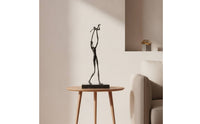 Abstract Sculpture with Marble Base Modern Abstract Human Figure Sculpture Textured Statue with Marble Base for Art Collectors, Living Room