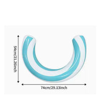 Striped Water Toy C-Shaped Floatage Water Lounger Hoop Air Air Inlet