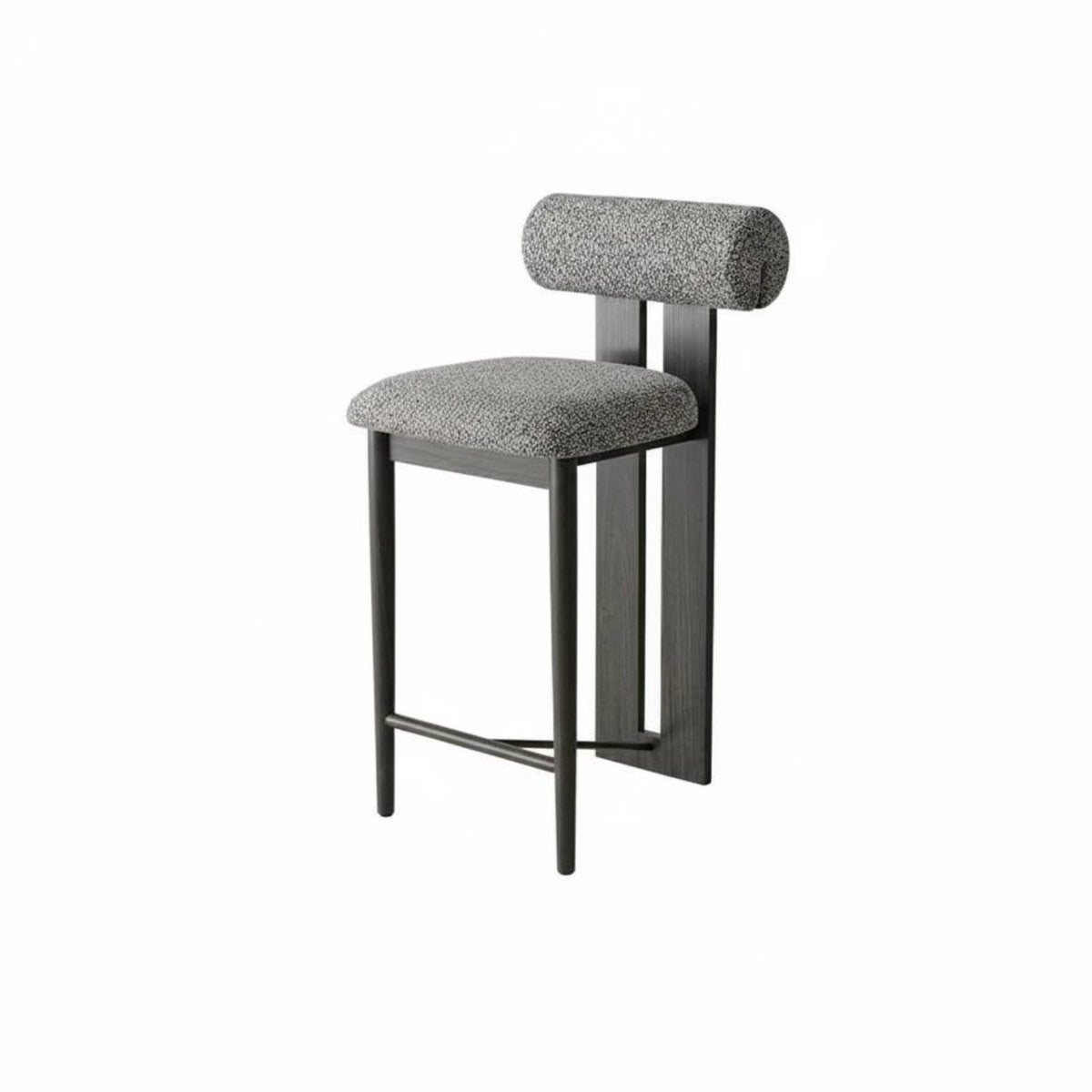 Upholstered Counter Stool with spinerest Footrest Included for Cafe, Coffee Shop