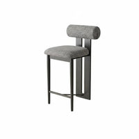 Upholstered Counter Stool with spinerest Footrest Included for Cafe, Coffee Shop