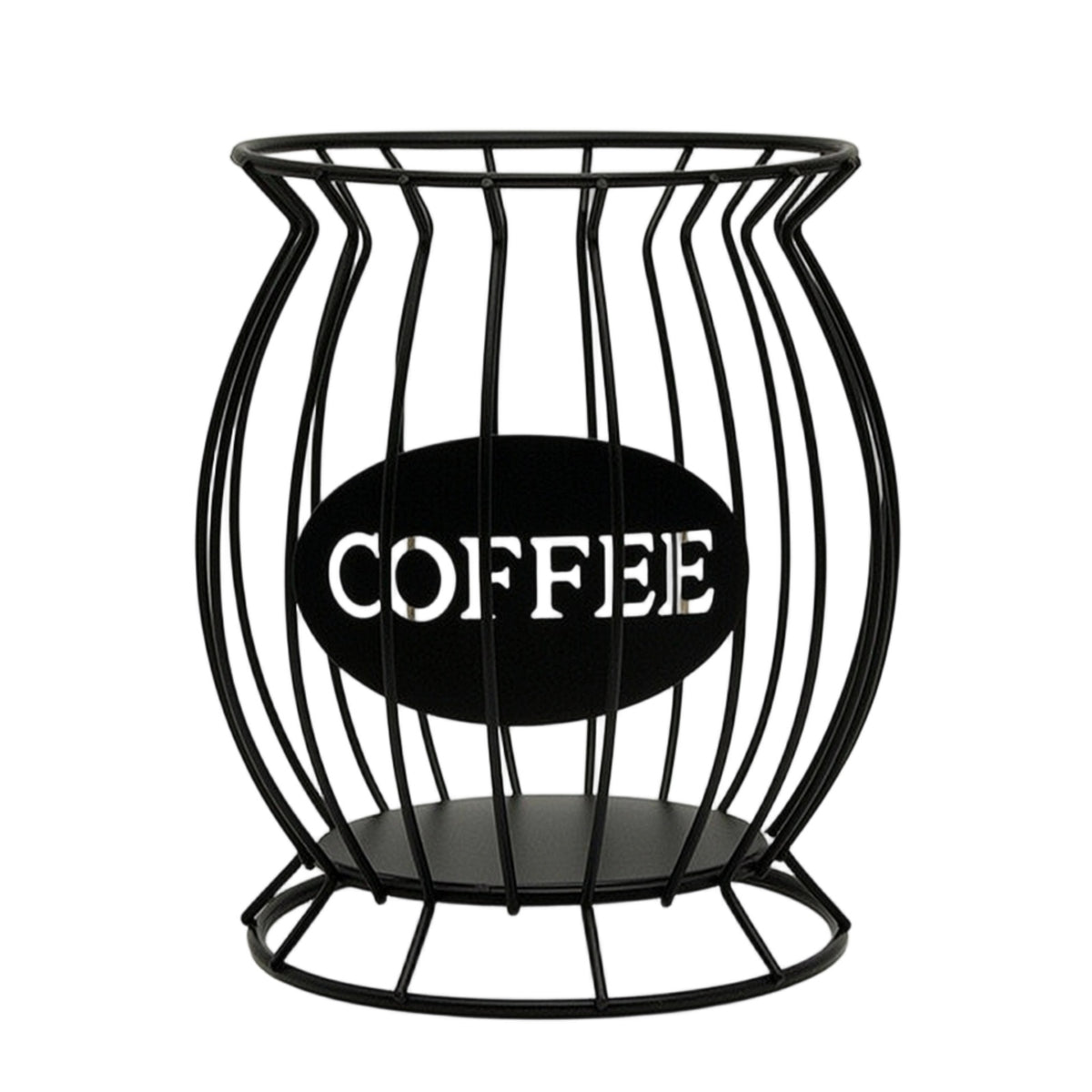 Wire Basket with Front Panel Sturdy Coffee Pod Holder Vintage