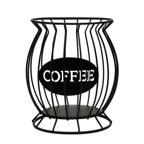 Wire Basket with Front Panel Sturdy Coffee Pod Holder Vintage