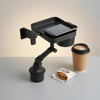 Car Food Tray with Phone Holder Multifunctional Organizer Multi-Functional for Commuters, Long-Distance Drivers