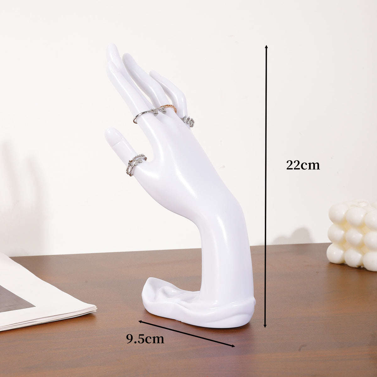 White / Pvc Lotus Hand