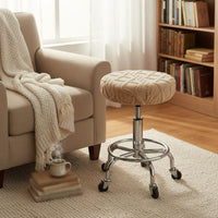 Round Stool Cover Thickened Stool Seat Cover Soft & Comfortable Elastic Round Seat Protector for Salon, Restaurant, Hotel