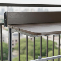 Balcony Railing Hanging Table Space-Saving Folding Balcony Table Multi-Functional Adjustable Hanging Desk for Small Areas