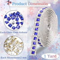 3 Rolls Self-Adhesive Rhinestone Ribbon for Decoration
